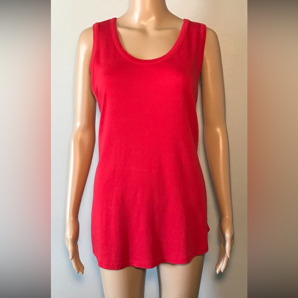 Charter Club Women's Shirt Size XXL 100% Supima Cotton Tank Top Red Sleeveless